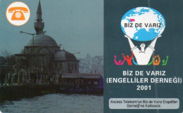 TURKEY - PREPAID - AXCESS TELEKOM - BIZ DE VARIZ - MAIDEN'S TOWER - KIZ KULESI - MINT - Turkey