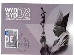Australia 2008  World Youth Day.Pope Benedict,maximum Card - Mint Stamps