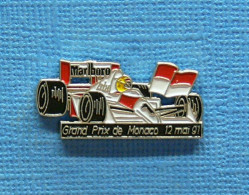 1 PIN'S /  ** GRAND PRIX DE MONACO - 12 MAI 91 " AYRTON SENNA " McLAREN HONDA ** - F1