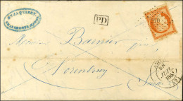 PC 210 / N° 5 Orange Vif (infime Froissure) Càd T 14 AVIZE (49) Sur Lettre Pour La Suisse. 1853. - TB. - R. - 1849-1850 Ceres