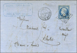 GC 3942 / N° 22 Càd THIZY / BOITE MOBILE Sur Lettre Avec Texte Pour Cholet. 1866. - TB / SUP. - R. - 1862 Napoléon III