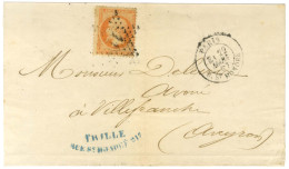 Etoile 11 / N° 23 Càd Rond De Lev. Exp. PARIS / R. ST HONORE E1 Sur Lettre Pour Villefranche. 1867. - TB. - 1862 Napoléon III
