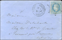 Etoile évidée (P N° 3644, Grand Logement Avec Les 4 Segments Manquants) / N° 29 Càd PARIS / CORPS LEGISLATIF Sur Lettre  - 1863-1870 Napoleon III With Laurels