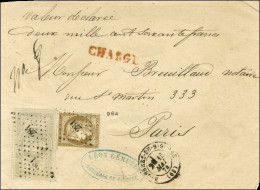 PC Du GC 281 / N° 33 + 56 Càd T 17 BAGNERES-DE-BIGORRE (63) Sur Lettre Chargée Pour Paris. Au Verso, Descriptif Rouge De - 1863-1870 Napoleon III Gelauwerd