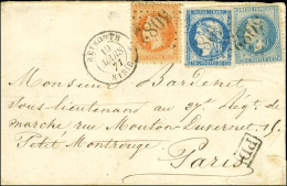 GC 5082 / N° 29 + N° 31 + N° 44 Càd BEYROUTH / SYRIE 19 MARS 71 Sur Lettre Adressée à Un Militaire Au Petit Montrouge à  - 1870 Bordeaux Printing