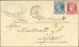 GC 5104 / N° 29 + N° 49 Très Belles Marges Càd SHANG-HAI / CHINE 30 NOV. 71 Sur Lettre Avec Texte Pour Lyon Par La Voie  - 1870 Bordeaux Printing