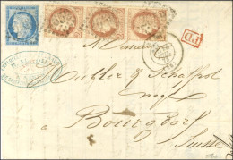 GC 2659 / N° 51 Bande De 3 + N° 60 Type 1 Càd T 17 NIMES (29) Sur Lettre Suraffranchie à 31c Pour Burgdorf. 1873. - TB / - 1871-1875 Ceres