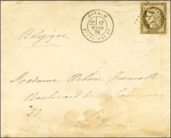 GC 2387 / N° 56 Càd MONACO / PRINCIPAUTE 17 MARS 76 Sur Lettre Adressée à Liège. Exceptionnelle Combinaison De Ce Cachet - 1871-1875 Ceres