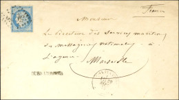 GC 5023 / N° 60 Càd CONSTANTINE / ALGÉRIE + Griffe OUED ATHMENIA Sur Lettre Pour Marseille. 1872. - TB / SUP. - RR. - 1871-1875 Cérès