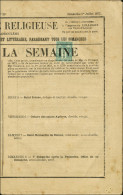 Oblitération Typo / N° 61 Sur Journal Entier La Semaine Religieuse. 1877. - TB / SUP. - RR. - 1876-1878 Sage (Type I)