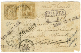 Càd CHARGEMENTS / LE MANS / N° 80 (2) Sur Lettre Chargée Pour Lausanne Réexpédiée. Au Recto, Diverses Griffes NON RECLAM - 1876-1878 Sage (Type I)