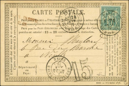 Càd PARIS / Bt RICHARD LENOIR / N° 76 Sur Carte Insuffisamment Affranchie Pour Neuilly, Au Recto Taxe 15 DT Et Càd D'arr - 1876-1878 Sage (Type I)