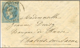 Lettre Avec Texte Daté De Paris Le 10 Octobre 1870 Pour Chalon Sur Saône. Au Recto, Càd T 17 DOUAI (57) 13 OCT. 70 / N°  - War 1870