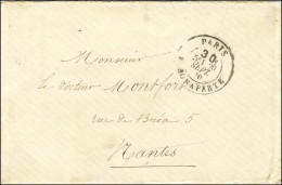 Càd Taxe 30c PARIS / R. BONAPARTE 20 SEPT. 70 Sur Lettre Pour Nantes, Au Verso Càd D'arrivée 23 OCT. 70. LE VICTOR HUGO. - Guerra De 1870