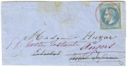 Càd Rouge PARIS (SC) 17 OCT. 70 / N° 29 Sur Lettre Sans Texte Pour Etretat Réexpédiée à Angers, Au Verso Càd PARIS AU HA - Guerra De 1870