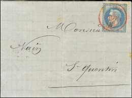 Càd Rouge PARIS (SC) 3 NOV. 70 / N° 29 Sur Lettre Pour St Quentin, Au Verso Càd D'arrivée 9 NOV. 70. LE FERDINAND FLOCON - Guerra De 1870