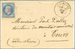 Càd Rouge PARIS (SC) 18 NOV. 70 / N° 29 Sur Enveloppe Sans Texte Pour Le Directeur Du Moniteur Universel à Tours, Au Rec - Guerra De 1870