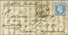 Etoile / N° 29 (Très Rare Càd T 15 Avec Ailettes) * PARIS * (60) 6 DEC. 70 Sur Lettre Pour Pau, Au Verso Càd D'arrivée 8 - Guerra De 1870