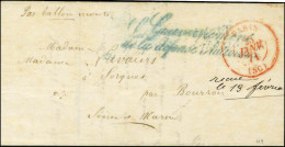 Lettre En Franchise Avec Rarissime Griffe Bleue ' Gouvernement / De La Défense Nationale ' Et Càd Rouge PARIS (SC) 23 JA - Guerre De 1870