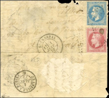 GC / N° 29 + N° 32 (les 2 Timbres Rajoutés) Càd T 17 SOURDEVAL (48) 1 JANV. 70 Sur Boule De Moulins Avec Càd D'arrivée P - Krieg 1870