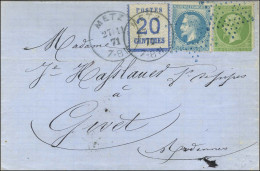 Càd METZ 27 11 71 / Als. N° 6 + Etoile évidée Bleue / N° 20 (infime Def) + N° 29 Sur Lettre En Affranchissement Mixte Po - Covers & Documents