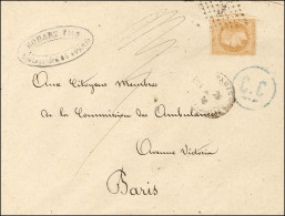 Ancre / N° 28 Càd PARIS / LES BATIGNOLLES 20 MAI 71 Sur Lettre Pour Un Membre De La Commission Des Ambulances à Paris, A - War 1870