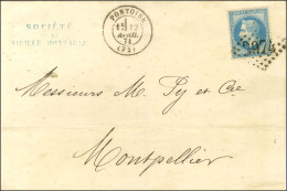 Lettre Datée De Paris Le 11 Avril 1871 Pour Montpellier, Acheminée Par Passeur Privé Et Remise Au Bureau De Pontoise. GC - War 1870