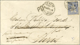 Càd GENEVE 29 MARS 71 / TP Suisse 30c Sur Lettre Pour Paris Redirigée '' En Poste Restante Au Palais '' (bureau Ouvert A - Krieg 1870