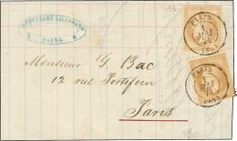 Télégramme Daté De New York Le 15 Avril 1871 Acheminé Jusqu'au Havre Et Remis à Un Agent Chargé De Le Faire Entrer Dans  - War 1870