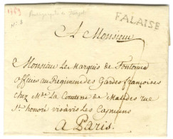 FALAISE (L N° 3) Sur Lettre Avec Texte Daté De Bons Le 20 Décembre 1769 Signée Turgot, Pour Paris. - TB / SUP. - Andere & Zonder Classificatie