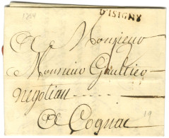 D'ISIGNY (L N° 1) Sur Lettre Avec Texte Daté Du 18 Décembre 1754 Pour Cognac. - TB / SUP. - Sonstige & Ohne Zuordnung