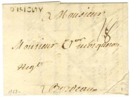 D'ISIGNY (L N° 2) Sur Lettre Avec Texte Daté Du 23 Octobre 1768 Pour Bordeaux. - TB / SUP. - Andere & Zonder Classificatie