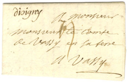 '' Disigny '' (L N° 7) Sur Lettre Avec Texte Daté Du 22 Novembre 1731 Pour Vassy. - SUP. - Otros & Sin Clasificación