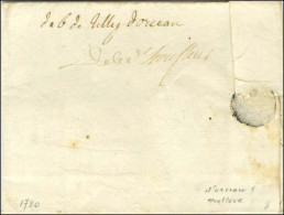 '' Deb De Tilly D'Orceau '' (non Signalé) + '' Deb D'Honfleur '' Sur Lettre Avec Texte Daté 1780. - TB / SUP. - R. - Sonstige & Ohne Zuordnung