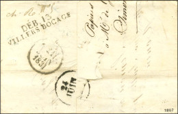 DEB.13 / VILLERS BOCAGE Sur Lettre Avec Texte Daté 1831. - SUP. - R. - Andere & Zonder Classificatie