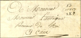 13 / Evrecy / CAEN Sur Lettre Avec Texte Daté 1828 Pour Caen. - TB / SUP. - R. - Andere & Zonder Classificatie