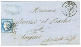 GC 4839 / N° 60 Càd T 17 VERSON (13) Sur Lettre Pour Surgères. 1874. - SUP. - Andere & Zonder Classificatie