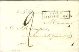 Cachet D'essai Encadré BLOIS 40 / 8 FEVRIER 1828 Sur Lettre Avec Texte. - TB / SUP. - R. - Autres & Non Classés