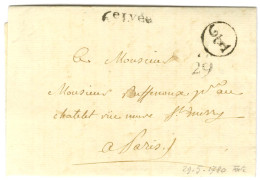 Lettre En Port Payé Avec Texte Daté 1780 Remise Au Facteur E / 9 Pour Paris. - TB / SUP. - Andere & Zonder Classificatie