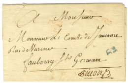 Lettre En Port Dû Avec Texte Daté 1777 Remise Au Boitier D / 36 (bleu) Pour Paris. - TB. - Otros & Sin Clasificación