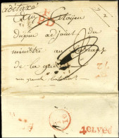 Lettre En Port Dû Avec Texte Daté An 2 Remise Au Boitier F / 72 Pour Paris, Au Recto Griffe Rouge F / PD Rectifiée à La  - Sonstige & Ohne Zuordnung