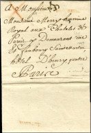 ' Montreuil ' Rouge (L N° 159) Répété Au Verso Sur Lettre Avec Texte Daté 1789 Remise à La Petite Poste De Paris Pour Pa - Other & Unclassified
