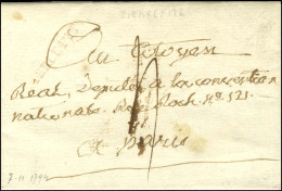 PIERREFITE Rouge à Sec (L N° 173A) Sur Lettre Avec Texte Daté An 3 Pour Paris. - TB. - R. - Other & Unclassified