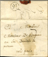 PUTTEAUX à Sec (L N° 178A) Au Verso D'une Lettre Datée De Château Du Loir Le 9 Janvier 1793 Pour Puteaux. - TB. - R. - Other & Unclassified