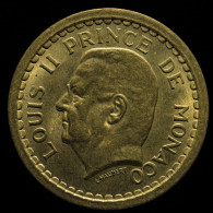 Monaco, Louis II, 2 Francs, ND (1943), Alu-Br, NC (UNC), KM#121a, G.MC134 - 1922-1949 Louis II