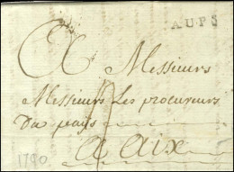 AUPS (L N° 2) Sur Lettre Avec Texte Daté Du 4 Février 1790 Pour Aix. - SUP. - R. - Other & Unclassified