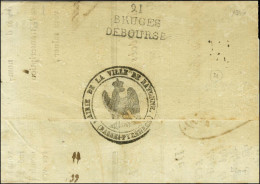 91 / BRUGES / DEBOURSE Sur Lettre Avec Texte Daté De Bayonne Le 27 Avril 1810. - SUP. - R. - 1792-1815 : Departamentos Conquistados