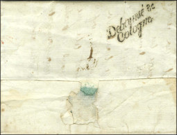 Déboursé De / Cologne Sur Lettre Avec Texte Daté De Paris An 12. - SUP. - R. - 1792-1815: Conquered Departments