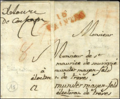 '' Déboursé De Cologne '' Sur Lettre Avec Texte Mentionnant L'immigration Daté De Saintes Le 24 Mai 1818. - TB. - 1792-1815: Veroverde Departementen