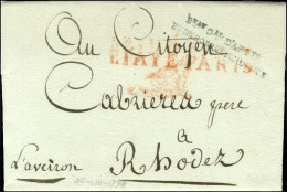 Beau Gal D'AFFes / ET DE CORRESPONDANCE Bleu (S N° 9141) Sur Lettre Avec Texte Daté Du 12 Fructidor An 6 Pour Rodez. - T - Zonder Classificatie